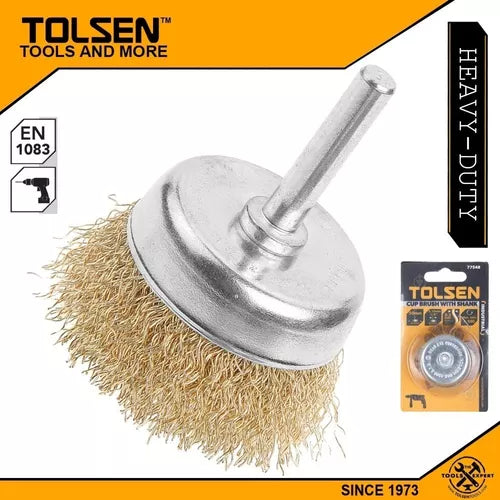 CEPILLO COPA ACERO TOLSEN 50MM C/VASTAGO 77548