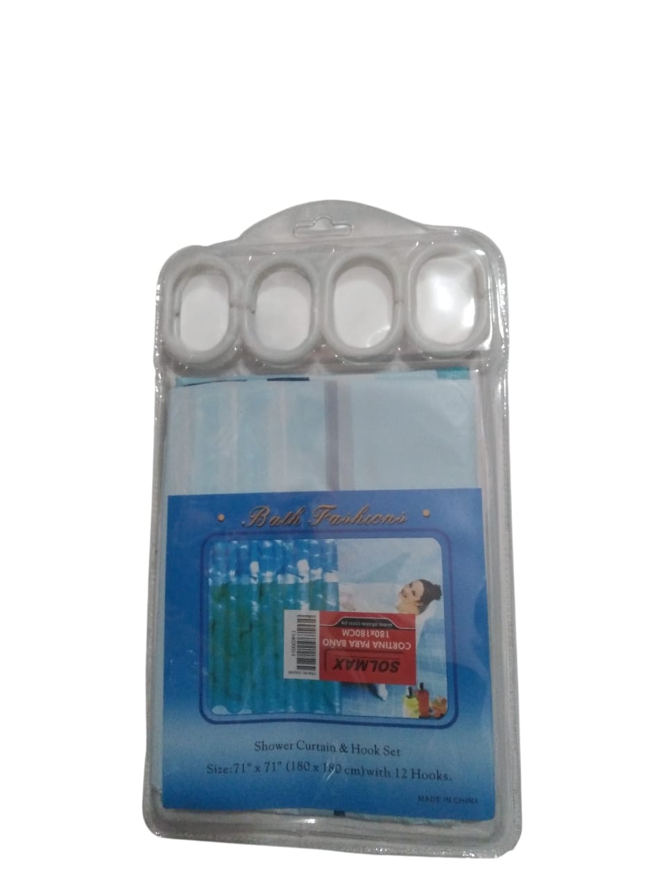 CORTINA P/BANHO SOLMAX 180X180CM