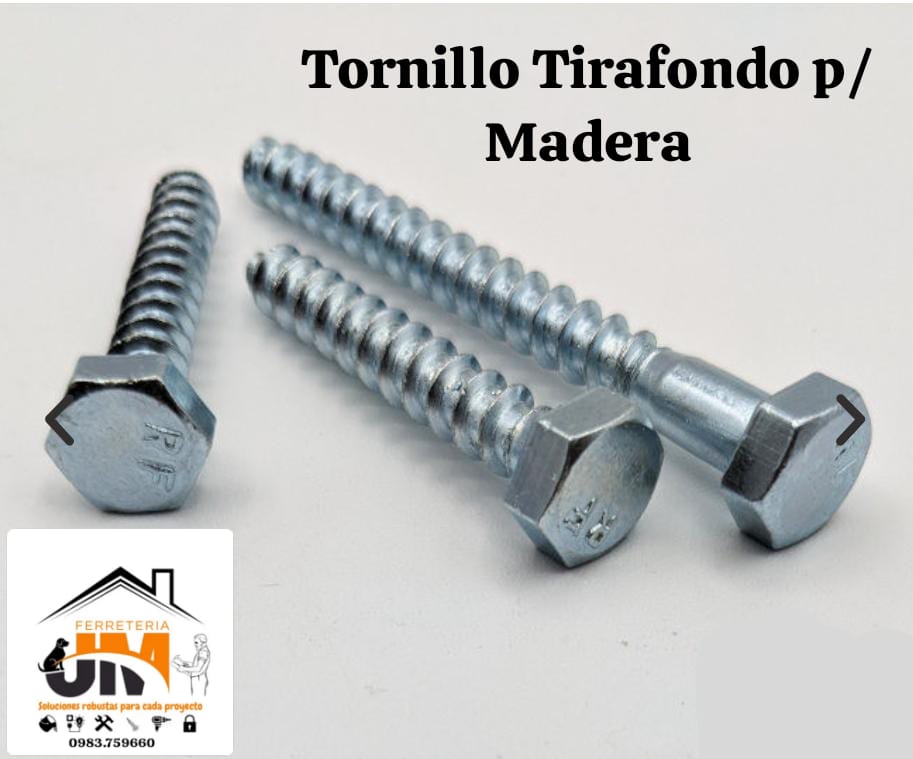 Tornillo Tirafondo Madera