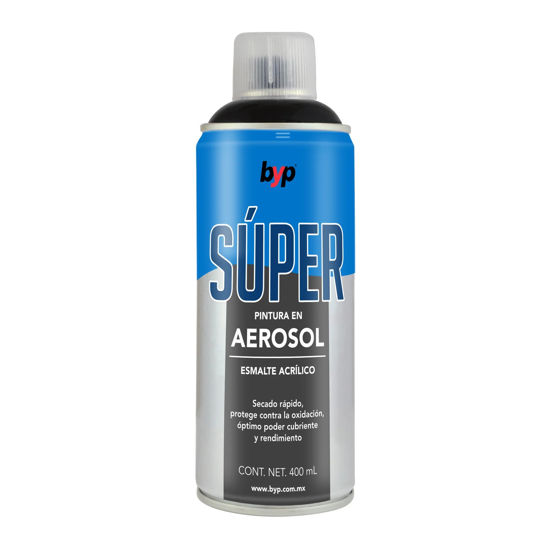 PINTURA AEROSOL SUPER BYP NEGRO MATE 400 ML SUPER