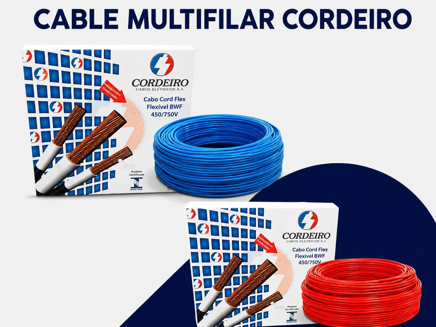 CABLE CORDEIRO CABLE MULTIFILAR 02 5MM CORDEIRO ROJO - Imagen 1