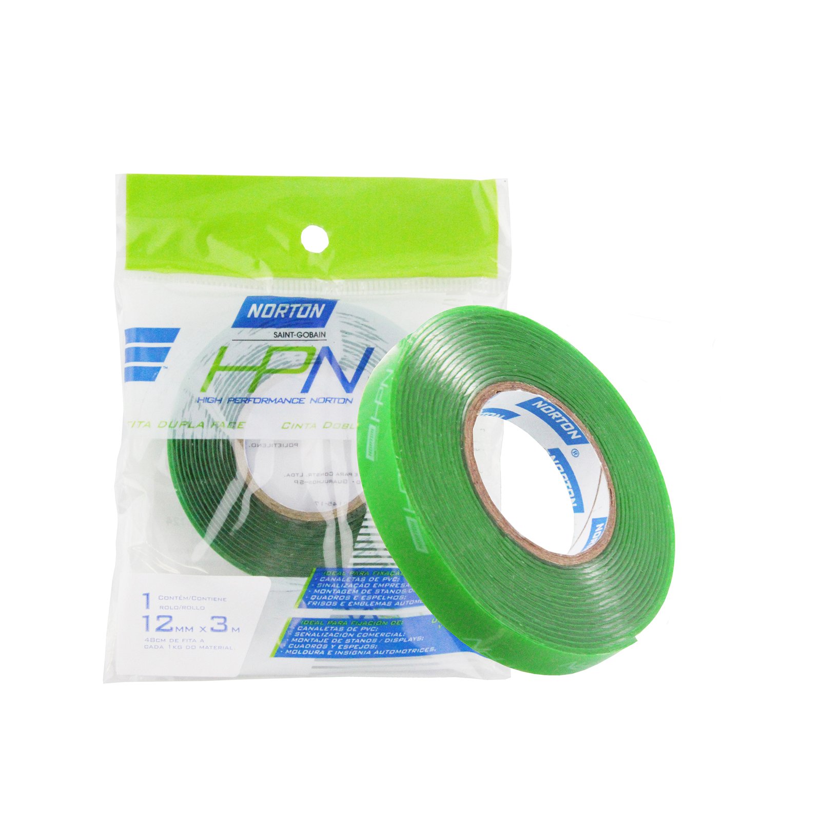 CINTA DOBLE CARA CINTA DOBLEFACE NORTON 12MMX3MTS - Imagen 1