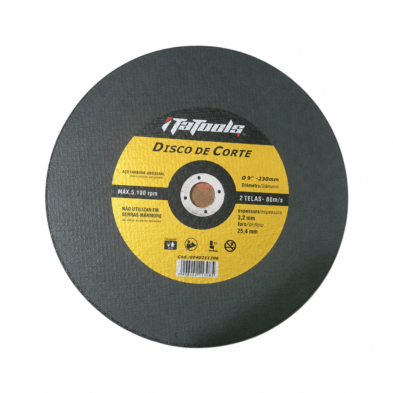 Disco 9 plg DISCO CORTE 09 METAL ITATOOL 230MM - Imagen 1