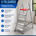 ESCALERA ALUMINIO 5PELD REISAN DOMESTICO