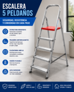 ESCALERA ALUMINIO 5PELD REISAN DOMESTICO