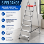 ESCALERA ALUMINIO 6PELD REISAN DOMESTICO6