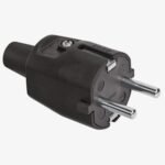 FICHA MACHO SCHUKO CONATEL 2X16A+T NEGRO