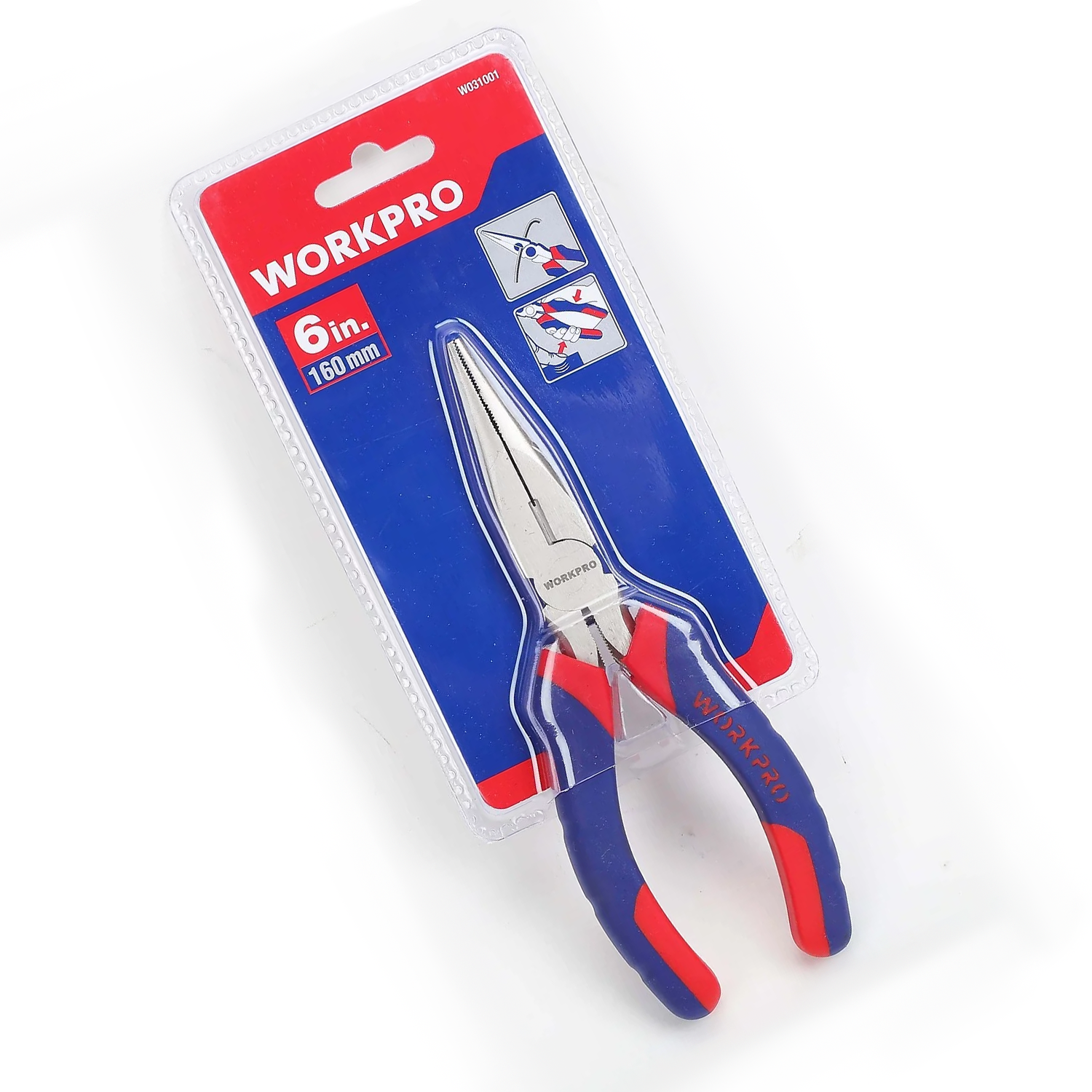 PINZA ALICATE LARGO ALICATE PUNTA LARGA 6PL WORKPRO - Imagen 1