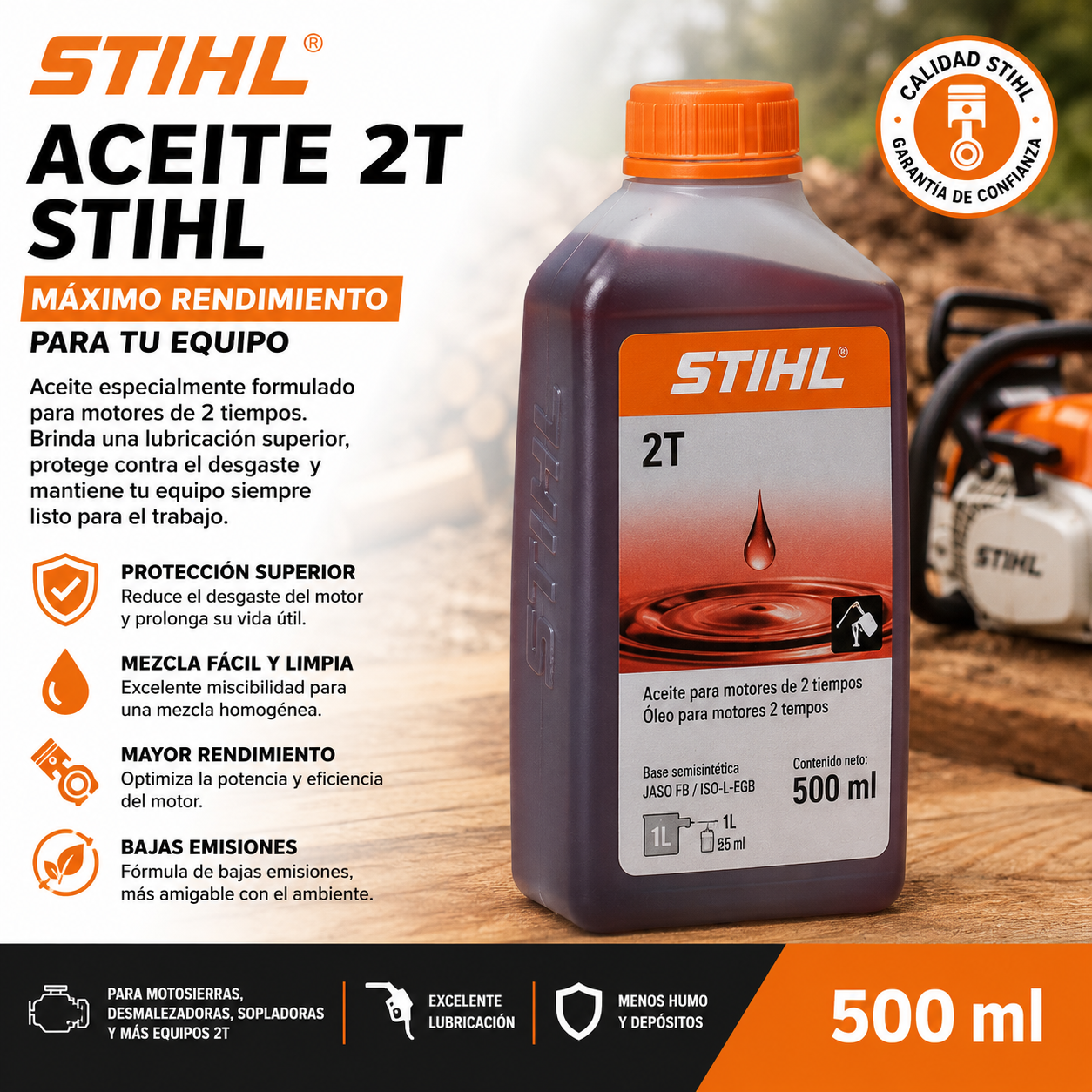 STIL ACEITE 2T STIHL 500ML P - Imagen 1