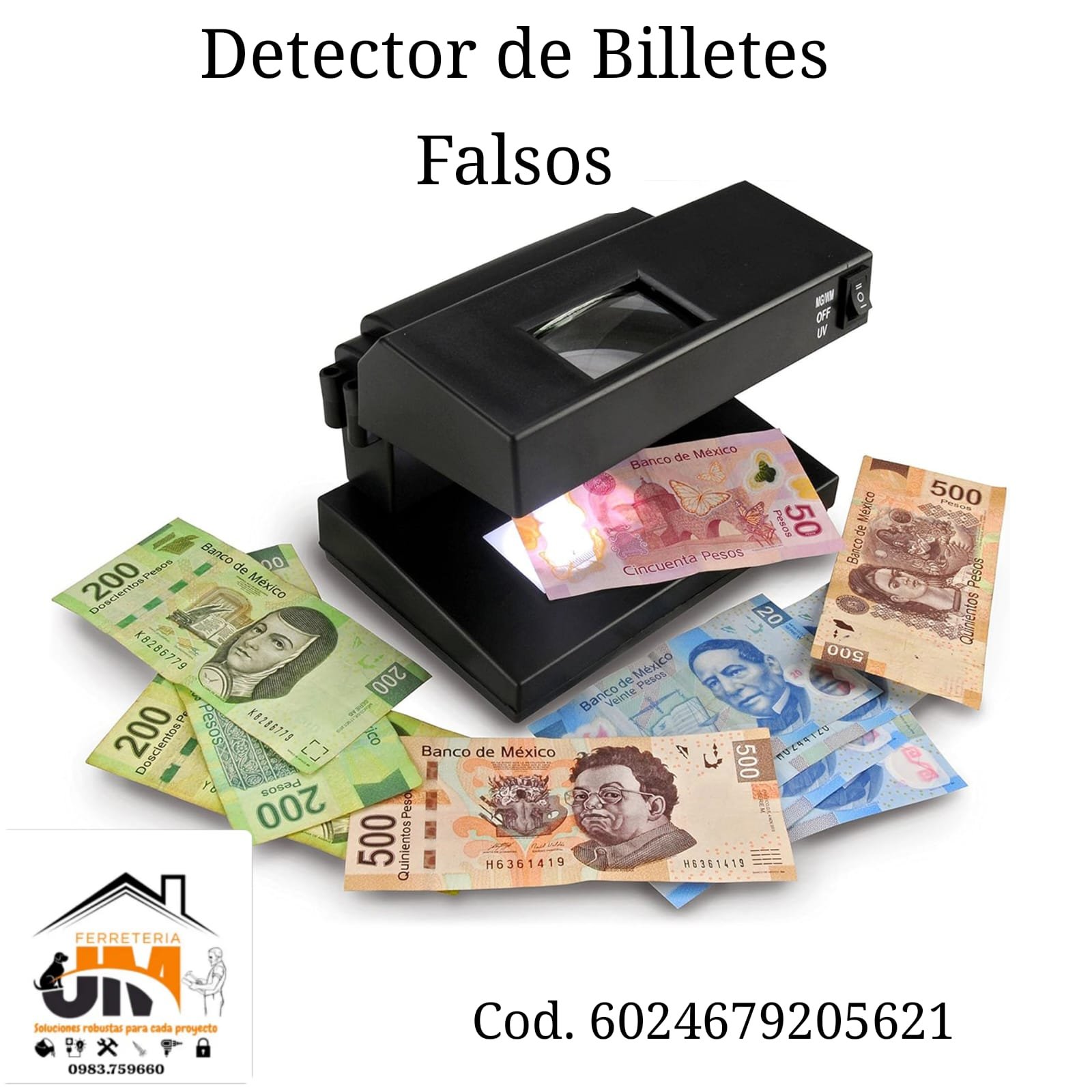 DETECTOR DE BILLETE FALSO AD-2138