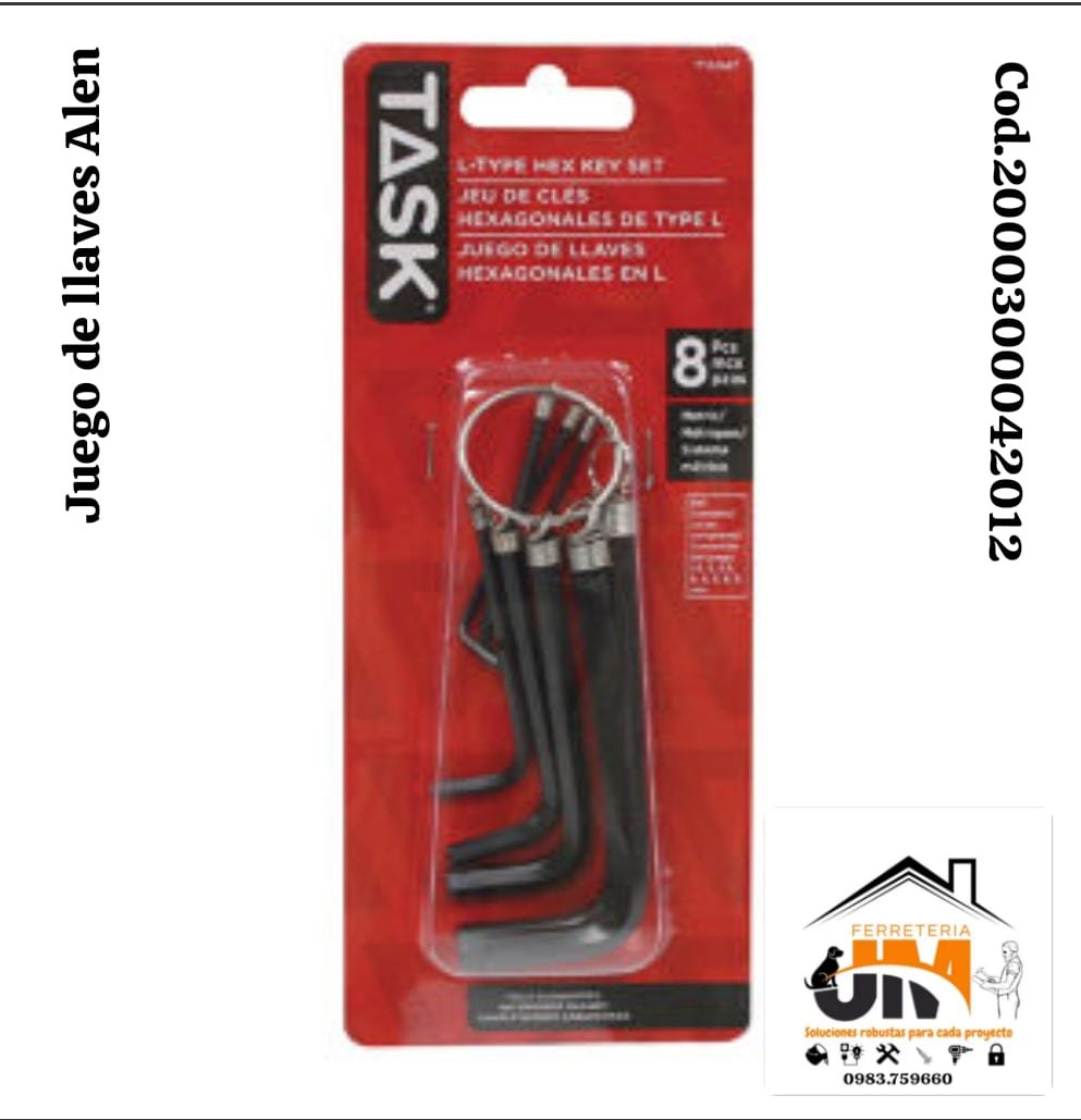 JUEGO DE LLAVES ALLEN ASAKI 08PZAS 1 5*06MM