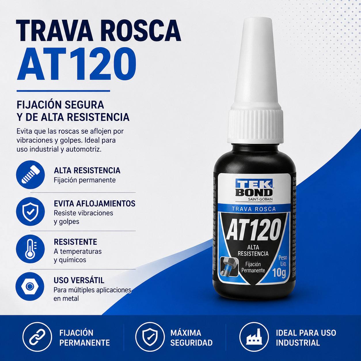 ATT120 TRABA ROSCA 10G TEK BOND 120 - Imagen 1