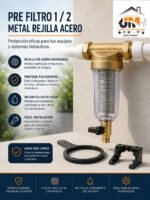 PRE FILTRO 1 / 2 METAL REJILLA ACERO - Imagen 2