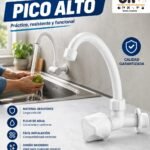GRIFO PLASTICO DURIN PARED 01073 BLANCO MOVIL