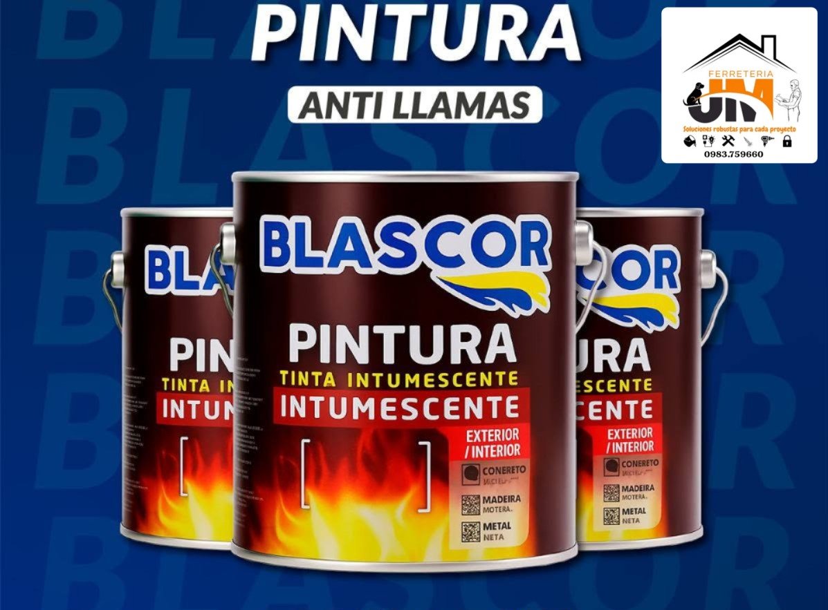 ANTILLAMA PINTURA ALTA TEMP BLASCOR 900ML NEGRO - Imagen 1