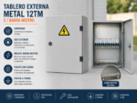 TABLERO EXTERNA METAL 12TM C / BARRA NEUTRO METALDIR