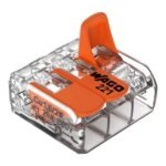 CONECTOR 3VIAS A PRESION 4MM WAGO 221-413
