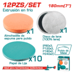 JUEGO DISAL PARA PULIDA 7 FIJAFACIL TAC18012CO TOT