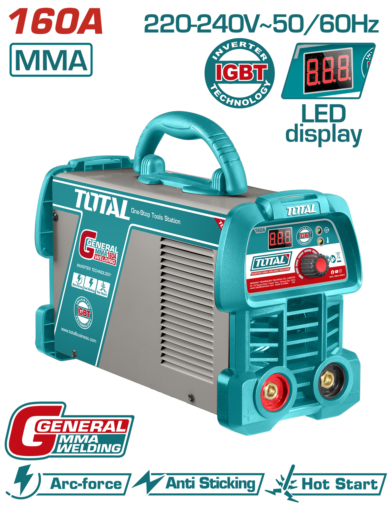 SOLDADOR TOTAL SOLDADOR TOTAL 160A INVERTER PROF MMA TW216059 - Imagen 1